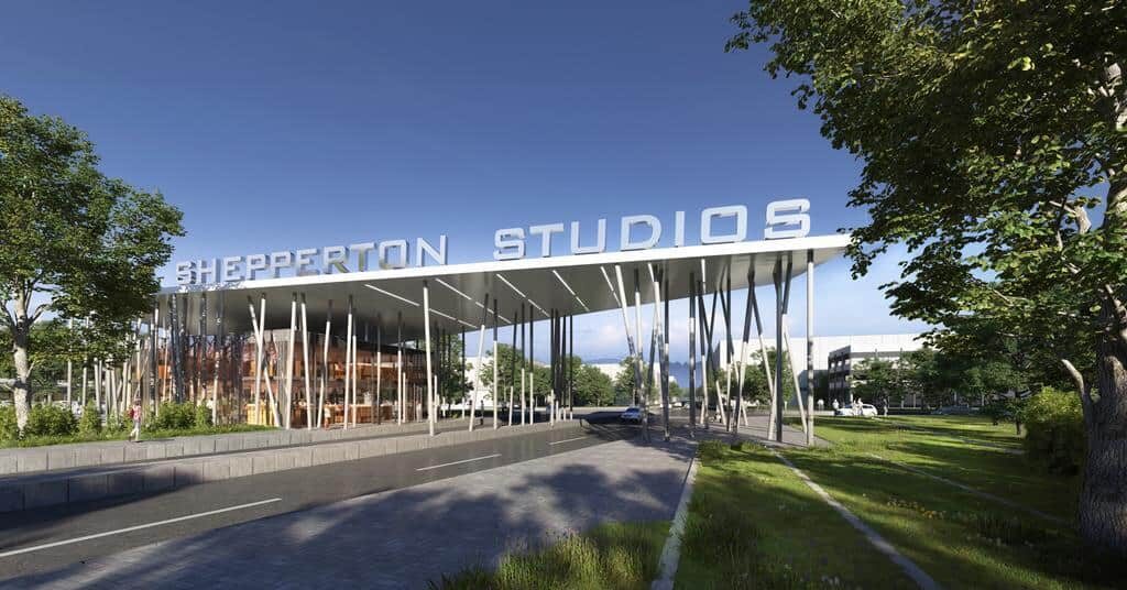 Shepperton Studios: external view of the studio buildings